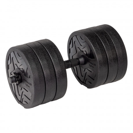 Гантель разборная FITMAN DAF-1020B 15.3 кг, диски пластик, гриф пластик эргономический