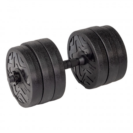 Гантель разборная FITMAN DAF-1020B 14.3 кг, диски пластик, гриф пластик эргономический