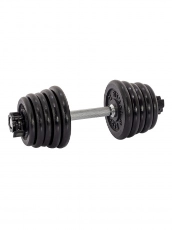 Гантель разборная чугунная FITMAN DAF-2023A 18.7 кг, гриф металлический, замок сегментированный зажим