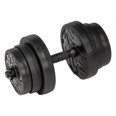 Гантель разборная FITMAN DAF-1020B 9.3 кг, диски пластик, гриф пластик эргономический