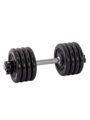 Гантель разборная чугунная FITMAN DAF-2023A 21.7 кг, гриф металлический, замок сегментированный зажим