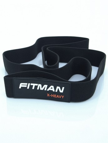 Тканевый эспандер FITMAN EF-2010-B, X-HEAVY (18-36 кг), петля 205*5 см, черный