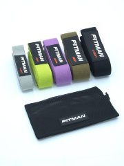 Комплект тканевых эспандеров FITMAN EF-2010-SET5, 5в1, петли 205 см