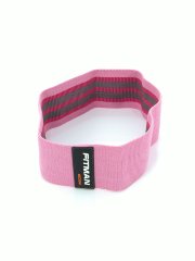 Тканевый эспандер для бедер FITMAN EF-2020, MEDIUM (10-20 кг), петля 75*8 см, светло-розовый