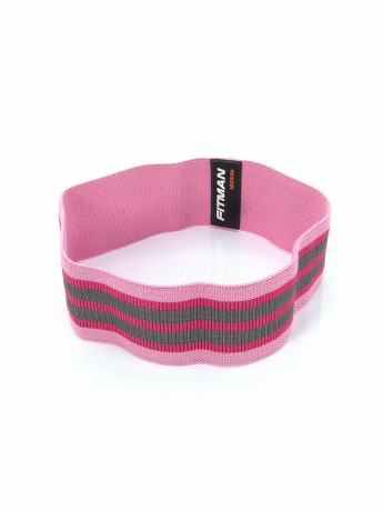 Тканевый эспандер для бедер FITMAN EF-2020, MEDIUM (10-20 кг), петля 75*8 см, светло-розовый