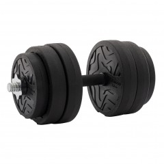 Гантель разборная FITMAN DAF-1022 14.1 кг, диски пластик, гриф металл с обрезиненной рукояткой