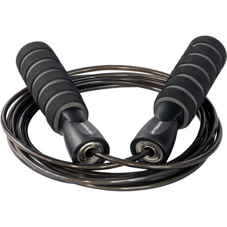 Скакалка FITMAN SRF-2010S-B, стальной тросик в оплётке, длина 300 см, черная