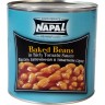 Фасоль NAPAL белая запеченная в томатном соусе (Baked beans), ж/б, 2.6 кг