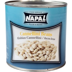 Фасоль NAPAL Каннеллини белая в собственном соку (Cannellini Beans), ж/б, 2.5 кг