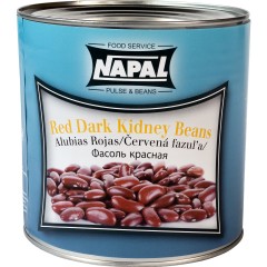 Фасоль NAPAL Кидни темно-красная в собственном соку (Red dark kidney beans), ж/б, 2.5 кг