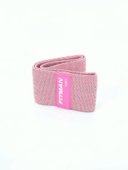 Тканевый эспандер для бедер и ягодиц FITMAN EF-2021-P, HEAVY (14-28 кг), петля 75*8 см, розовый