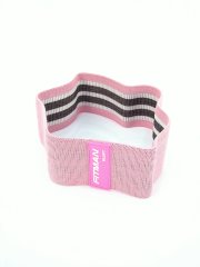 Тканевый эспандер для бедер и ягодиц FITMAN EF-2021-P, HEAVY (14-28 кг), петля 75*8 см, розовый