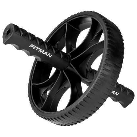 Ролик для пресса FITMAN ABF-1010-B (черный), обрезиненный