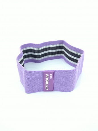 Тканевый эспандер для бедер и ягодиц FITMAN EF-2021-V, LIGHT (6-12 кг), петля 75*8 см, фиолетовый