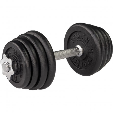 Гантель разборная чугунная FITMAN DAF-2021 15.8 кг, гриф металлический, замки гайка Вейдера