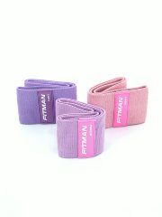 Комплект тканевых эспандеров для бедер и ягодиц FITMAN EF-2021-SET3, 3в1, Петли 75*8 см