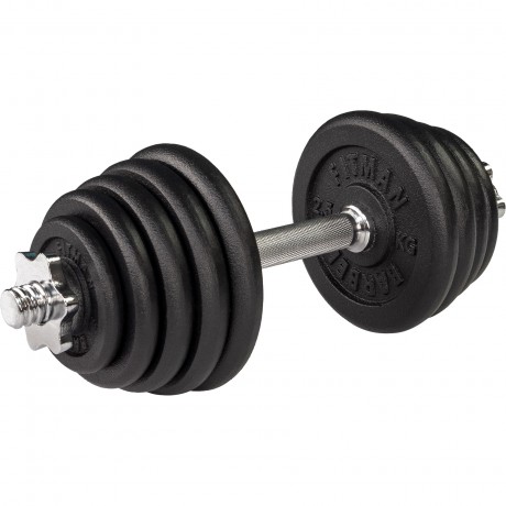 Гантель разборная чугунная FITMAN DAF-2021 16.9 кг, гриф металлический, замки гайка Вейдера