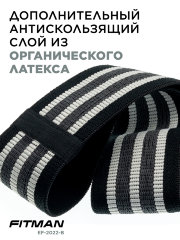 Тканевый эспандер для бедер FITMAN EF-2022-B, HEAVY (10-20 кг), петля 76*8 см, черный