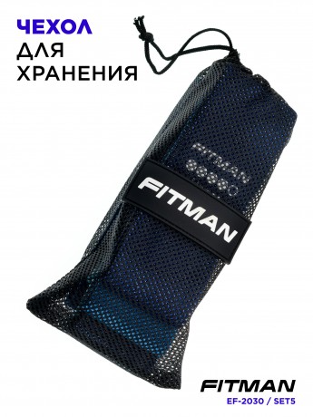 Комплект тканевых эспандеров для бёдер FITMAN EF-2030-SET5, 5в1, Петли 66*6 см