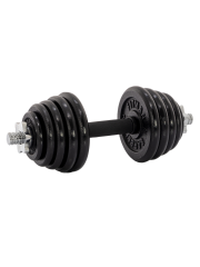 Гантель разборная чугунная FITMAN DAF-2022 16.9 кг, гриф металлический с обрезиненной рукояткой, замок гайка Вейдера