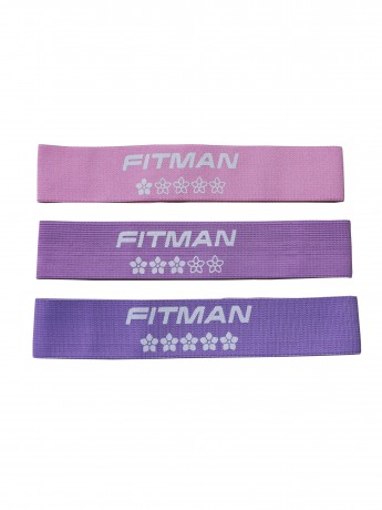 Комплект тканевых эспандеров FITMAN EF-2031-SET3, 3в1, Петли 66*6 см