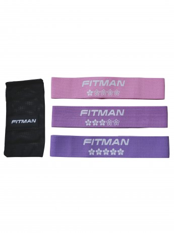 Комплект тканевых эспандеров FITMAN EF-2031-SET3, 3в1, Петли 66*6 см