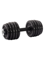 Гантель разборная чугунная FITMAN DAF-2022 23.9 кг, гриф металлический с обрезиненной рукояткой, замок гайка Вейдера