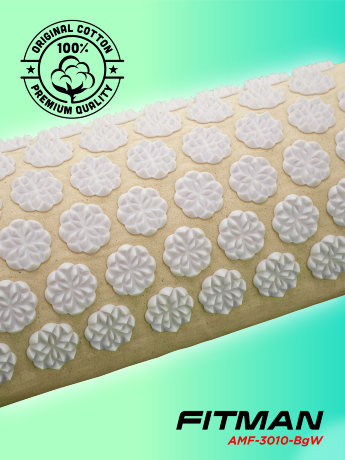 Валик массажный с иглоаппликаторами FITMAN AMF-3010-BgW (бежевый/белый)