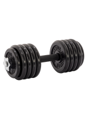 Гантель разборная чугунная FITMAN DAF-2022 24.9 кг, гриф металлический с обрезиненной рукояткой, замок гайка Вейдера