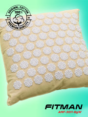 Подушка массажная с иглоаппликаторами FITMAN AMF-3011-BgW (бежевый/белый)