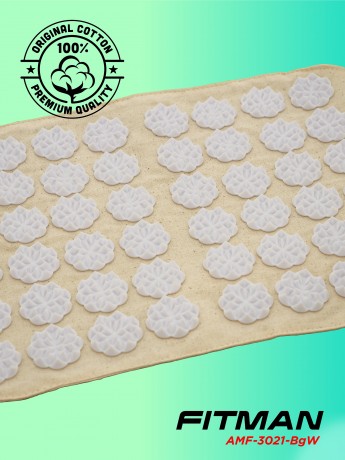 Пояс массажный на поясницу с иглоаппликаторами FITMAN AMF-3021-BgW (бежевый/белый)