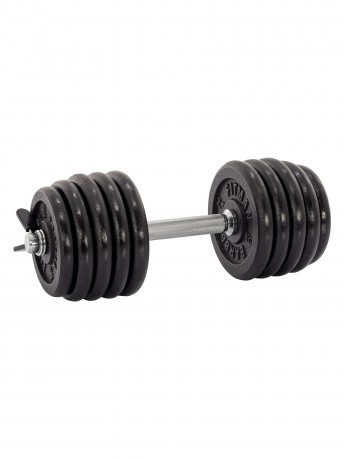 Гантель разборная чугунная FITMAN DAF-2023B 23.6 кг, гриф металлический, замок пружинный