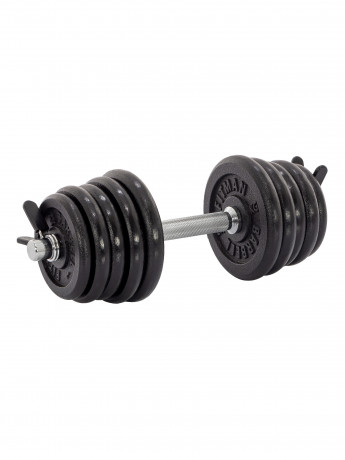 Гантель разборная чугунная FITMAN DAF-2023B 18.6 кг, гриф металлический, замок пружинный