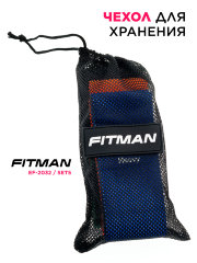 Комплект тканевых эспандеров бёдер FITMAN EF-2032, 5в1, петли 66*6 см