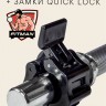 Гриф гантельный FITMAN STP25A, D25 мм, 45 см, хромированный, замок крокодил QUICK LOCK