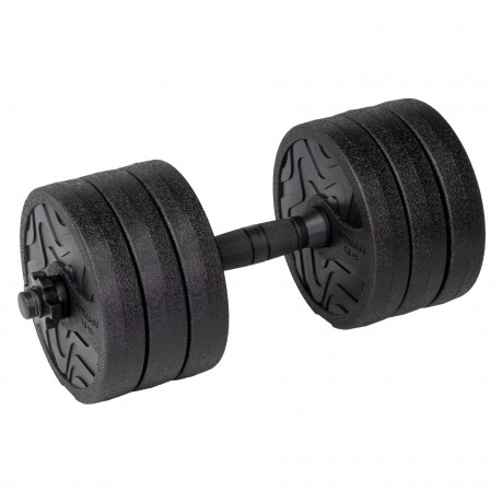 Гантель разборная FITMAN DAF-1020B 9.3 кг (V2), диски пластик, гриф пластик эргономический