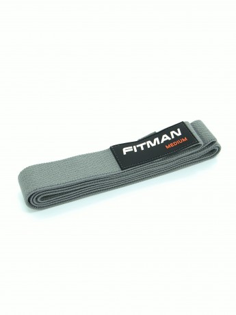 Тканевый эспандер FITMAN EF-2041-Gr, MEDIUM (11-22 кг), петля 208*4 см, серый