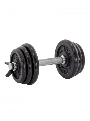 Гантель разборная чугунная FITMAN DAF-2023B 10.2 кг, гриф металлический, замок пружинный