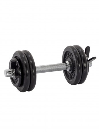 Гантель разборная чугунная FITMAN DAF-2023B 8.2 кг, гриф металлический, замок пружинный