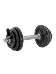 Гантель разборная чугунная FITMAN DAF-2023B 7.2 кг, гриф металлический, замок пружинный