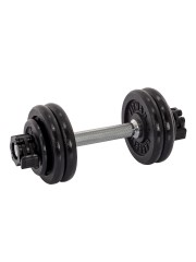 Гантель разборная чугунная FITMAN DAF-2023A 8.3 кг, гриф металлический, замок сегментированный зажим